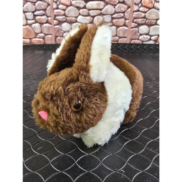 Vintage 1974 Dakin Brown and White Rabbit-Rare #B14 - Picture 2 of 8